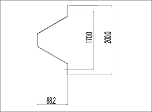 Perforated bent plate W=200type