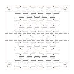 Perforated bent plate UE22(22.2%)