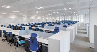 横浜市庁舎 システム天井パンチングパネル